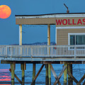 Worm Full Moon over the Wollaston Yacht Club on Quincy Shore Drive
